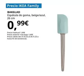 Bakglad - Espátula De Goma, Beige/Azul