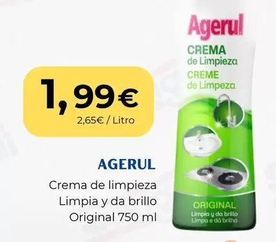 Agerul - Crema De Limpieza Limpia Y Da Brillo Original