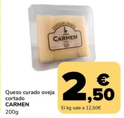 Carmen - Queso Curado Oveja Cortado
