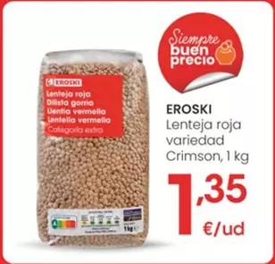 Eroski - Lenteja Roja Crimson
