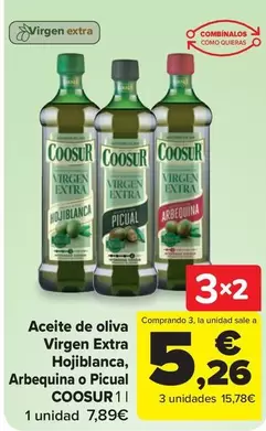 Coosur - Aceite De Oliva Virgen Extra Hojiblanca, Arbequina O Picual