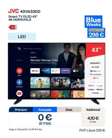 JVC - 43va3300 Smart Tv Dled 43" 4k Hdr10/ Hlg