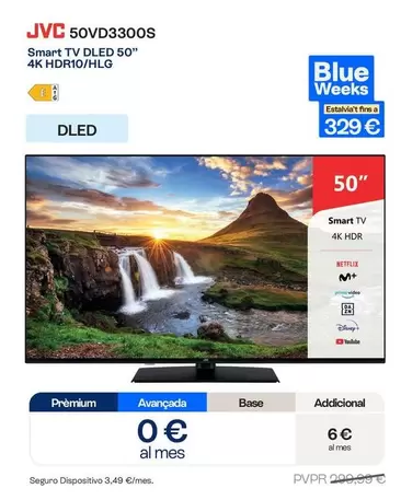 JVC - 50vd3300s Smart Tv Dled 50" 4k Hdr10/ Hlg