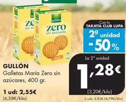 Gullón - Galletas Maria Zero Sin Azucares