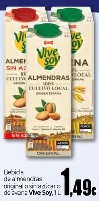 Vive - Bebida De Almendras Original O Sin Azucar De Avena