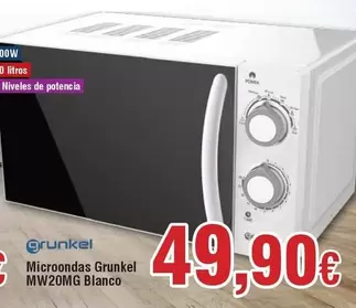 Grunkel - Microondas Mw20mg Blanco
