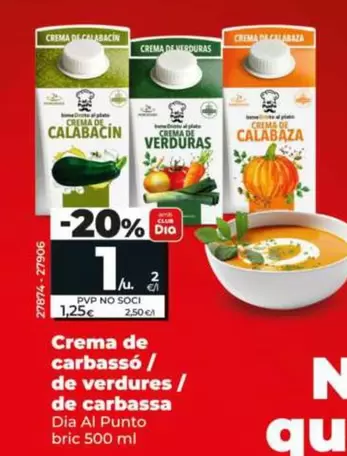 Dia Al Punto - Crema De Calabacín / De Verduras / De Calabaza