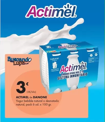 Danone - Actimel Yogur Bebible Natural O Desnatado Natural