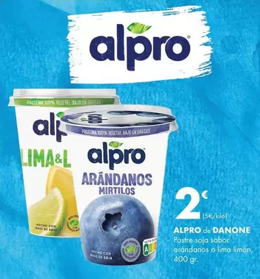 Alpro -  De Danone Postre Soja Sabor Arándanos O Lima Limón