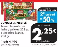 Jungly De Nestle - Turrón Chocolate Con Leche Y Galletas O Chocolate Blanco