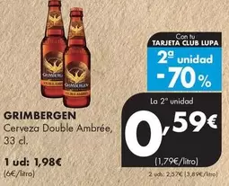 Grimbergen - Cerveza Double Ambree