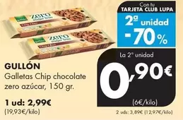 Gullón - Galletas Chip Chocolate Zero Azucar