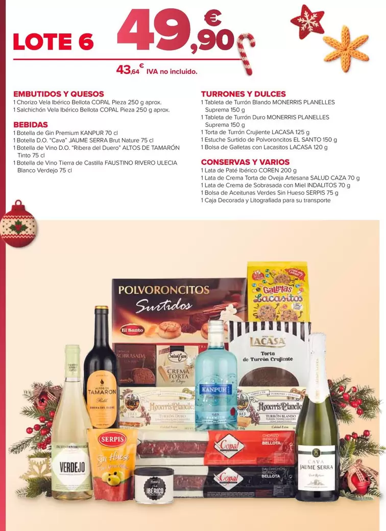 Lote 6 : Embutidos Y Quesos, Bebidas, Turrones Y Dulces, Conservas Y Varios