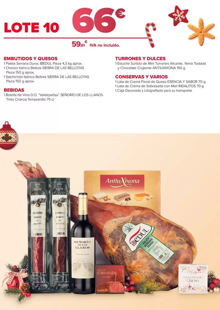 Lote 10 : Embutidos Y Quesos, Bebidas, Turrones Y Dulces, Conservas Y Varios