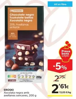 Eroski - Xocolata Negra Amb Avellanes Senceres