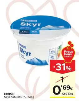 Eroski - Skyr Natural 0 %