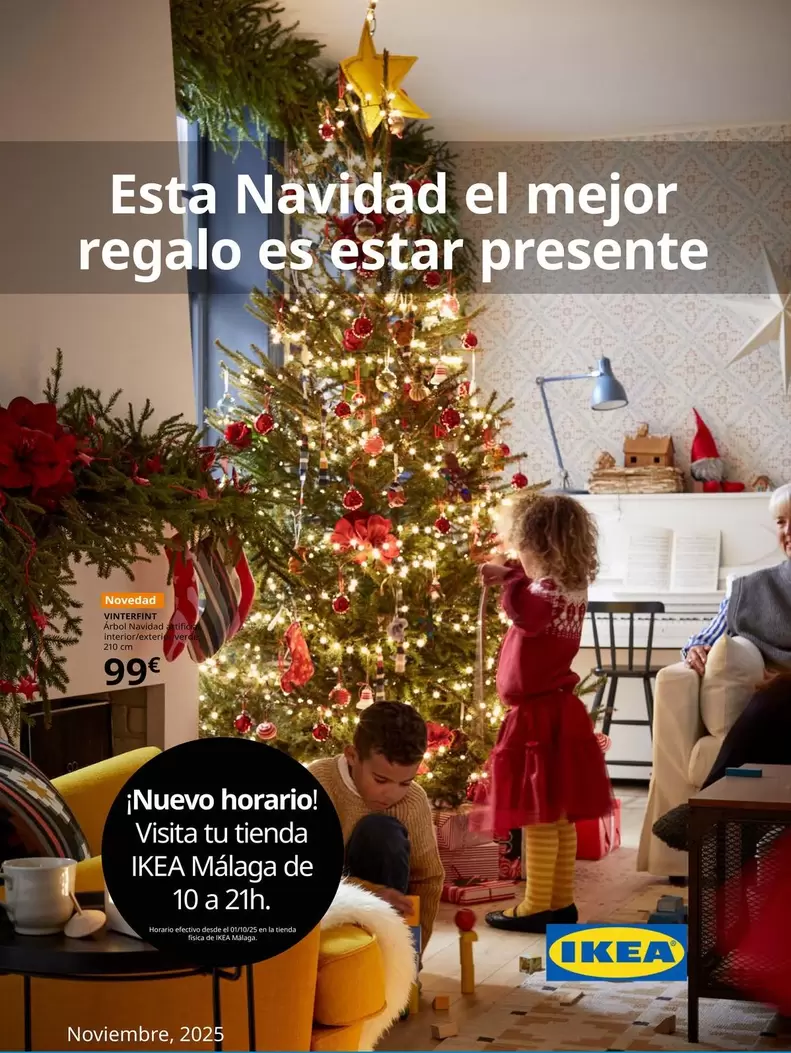 Vinterfint - Árbol Navidad Artificial, Interior/Exterior Verde