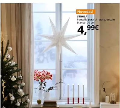 Strala - Panalla Para Lámpara, Encaje Blanco