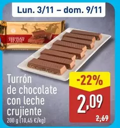 Turrón De Chocolate Con Leche Crujiente