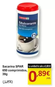 Spar - Sacarina
