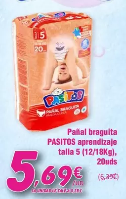 Pasitos - Panal braguita appedizaje talla 5
