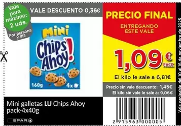 Lu - Mini Galletas Chips Ahoy Pack-4x