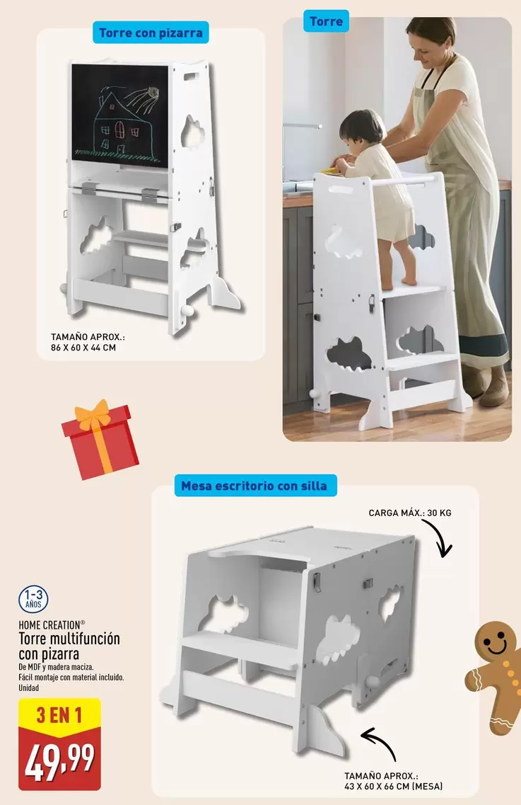 Home Creation - Torre Multifuncion Con Pizarra