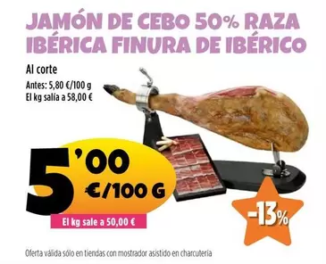 Finura - Jamon De Cebo 50% Raza Iberica  De Iberico