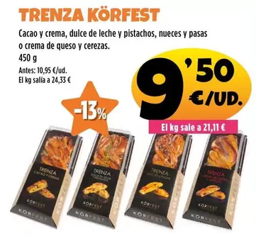 Körfest - Cacao Y Crema, Dulce De Leche Y Pistachos, Nueces Y Pasas O Crema De Queso Y Cerezas