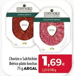 Argal - Chorizo O Salchichon Iberico Plato Lonchas