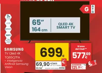 Samsung - Tv Qled 4K TQ65Q7FA