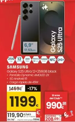 Samsung - Galaxy S25 Ultra 12+256GB Black 