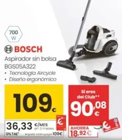 Bosch - Aspirador Sin Bolsa BGS05A322