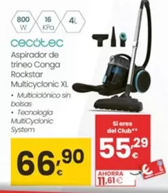 Cecotec - Aspirador De Trineo Conga Rockstar Multicyclonic Xl