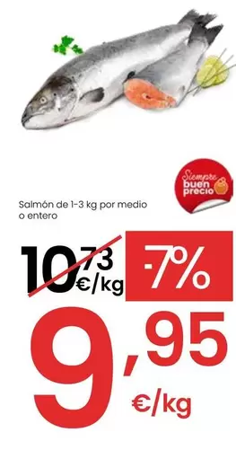 Salmon De 1-3 Kg Por Medio O Entero