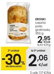 Eroski - Lasaña Pollo Gratinada