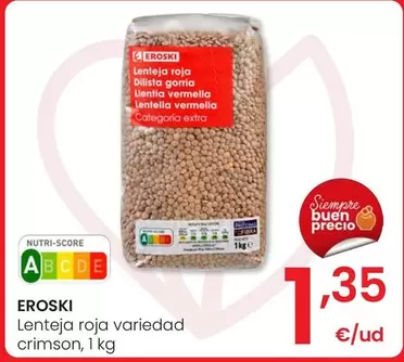 Eroski - Lenteja Roja Variedad Crimson
