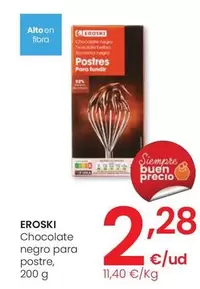 Eroski - Chocolate Negro Para Postre