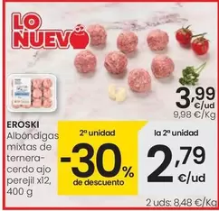 Eroski - Albondigas Mixtas De Ternera Cerdo Ajo Perejil