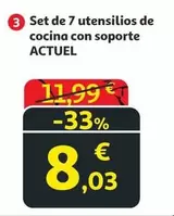 actuel - Set De 7 Utensilios De Cocina Con Soporte