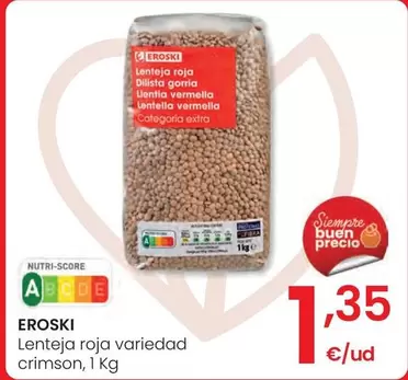 Eroski - Lenteja Roja Variedad Crimson