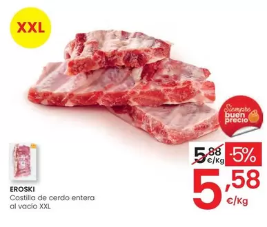 Eroski - Costilla De Cerdo Entera Al Vacio Xxl