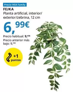 Fejka - Planta Artificial, Interior/ Exterior/ Tradescantia Zebrina, 12 Cm