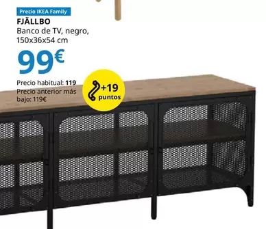 Fjällbo - Mueble Tv, Negro, 150x36x54 Cm