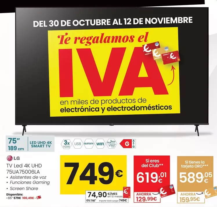 LG - Tv Led 4K Uhd 75ua75006la