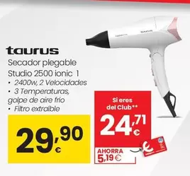 Taurus - Secador Plegable Studio 2500 Ionic 1