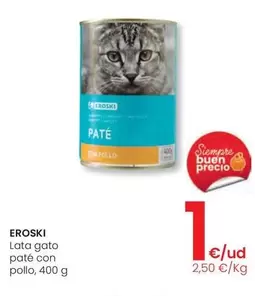 Eroski - Lata Gato Pate Con Pollo