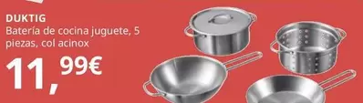 Duktig - Batería De Cocina Juguete, 5 Piezas, Col Acinox