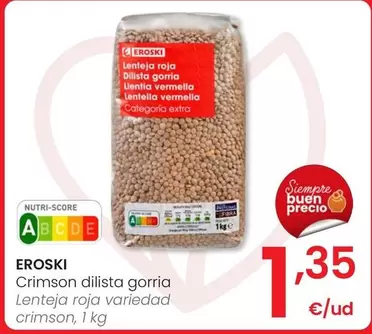Eroski - Lenteja Roja Variedad Crimson