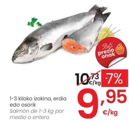 Salmon De 1/3 Kg Por Medio O Entero